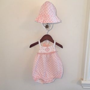 Baby Romper with Matching Hat